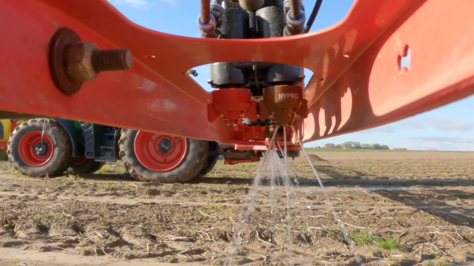 Spary nozzle spraying in farm