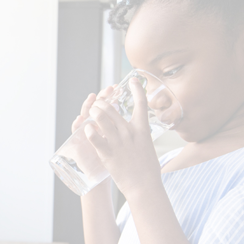 child drinking water