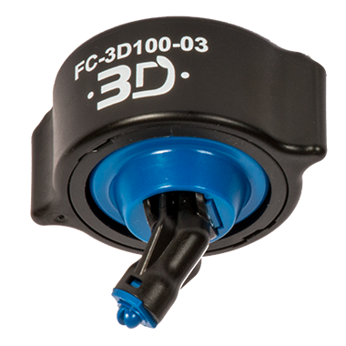 hypro, 3d, blue and black nozzle, fc-3d100-03, png, transparent background