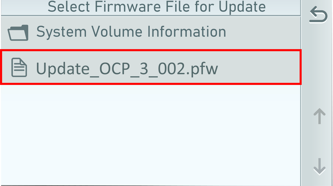 select firmware file