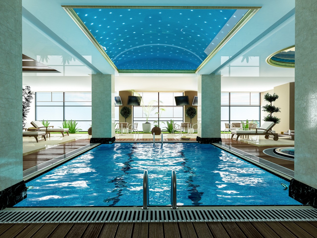 indoor pool at hotel